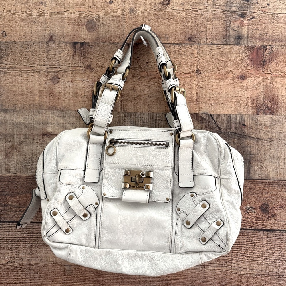 Juicy Couture Vintage Y2K Leather Satchel Bag